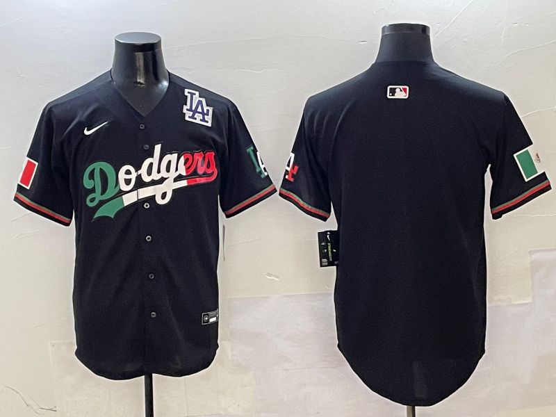 Men Los Angeles Dodgers Blank Black Mexico Second generation Nike 2025 MLB Jersey style 5->los angeles dodgers->MLB Jersey